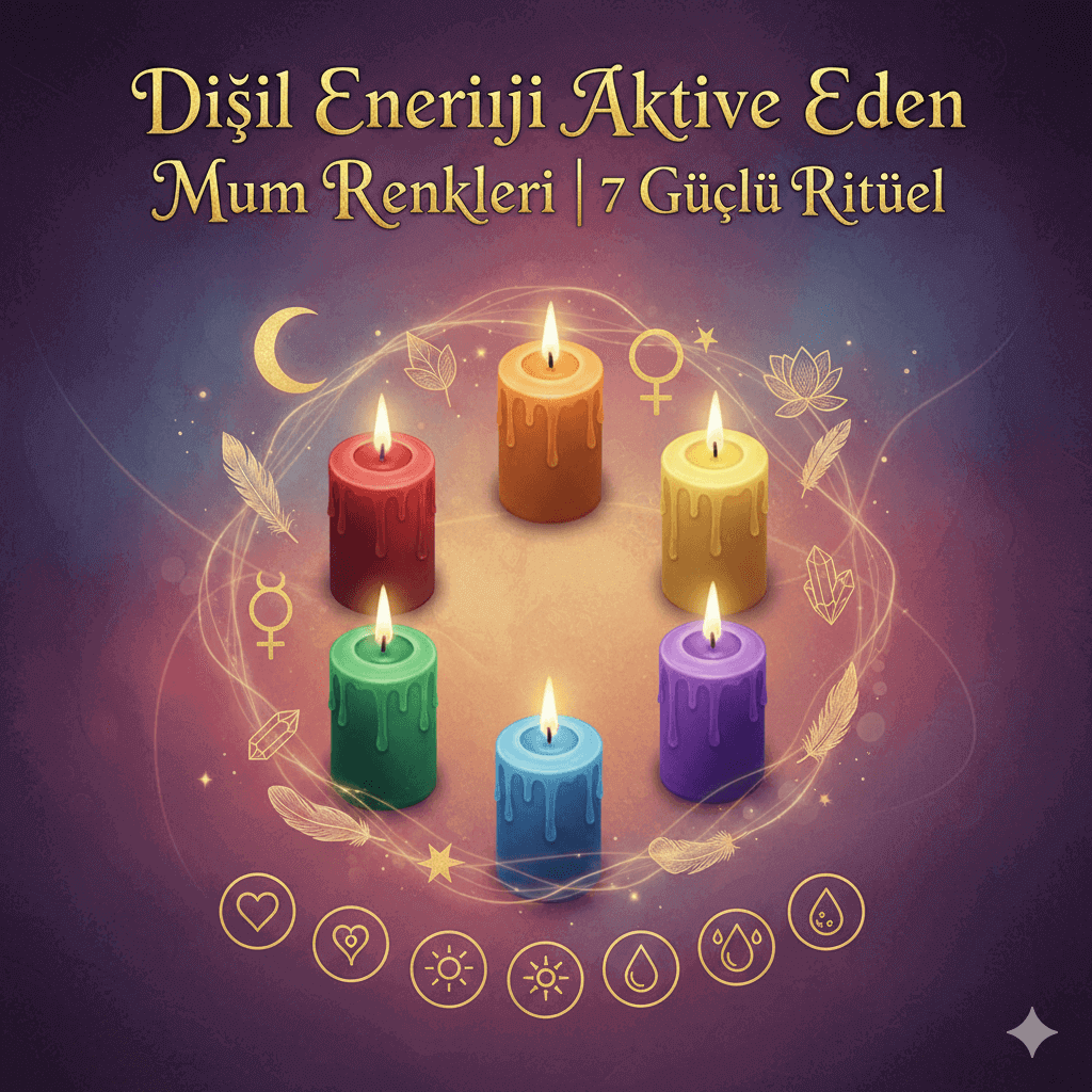 Dişil Enerjiyi Aktive Eden Mum Renkleri | 7 Güçlü Ritüel