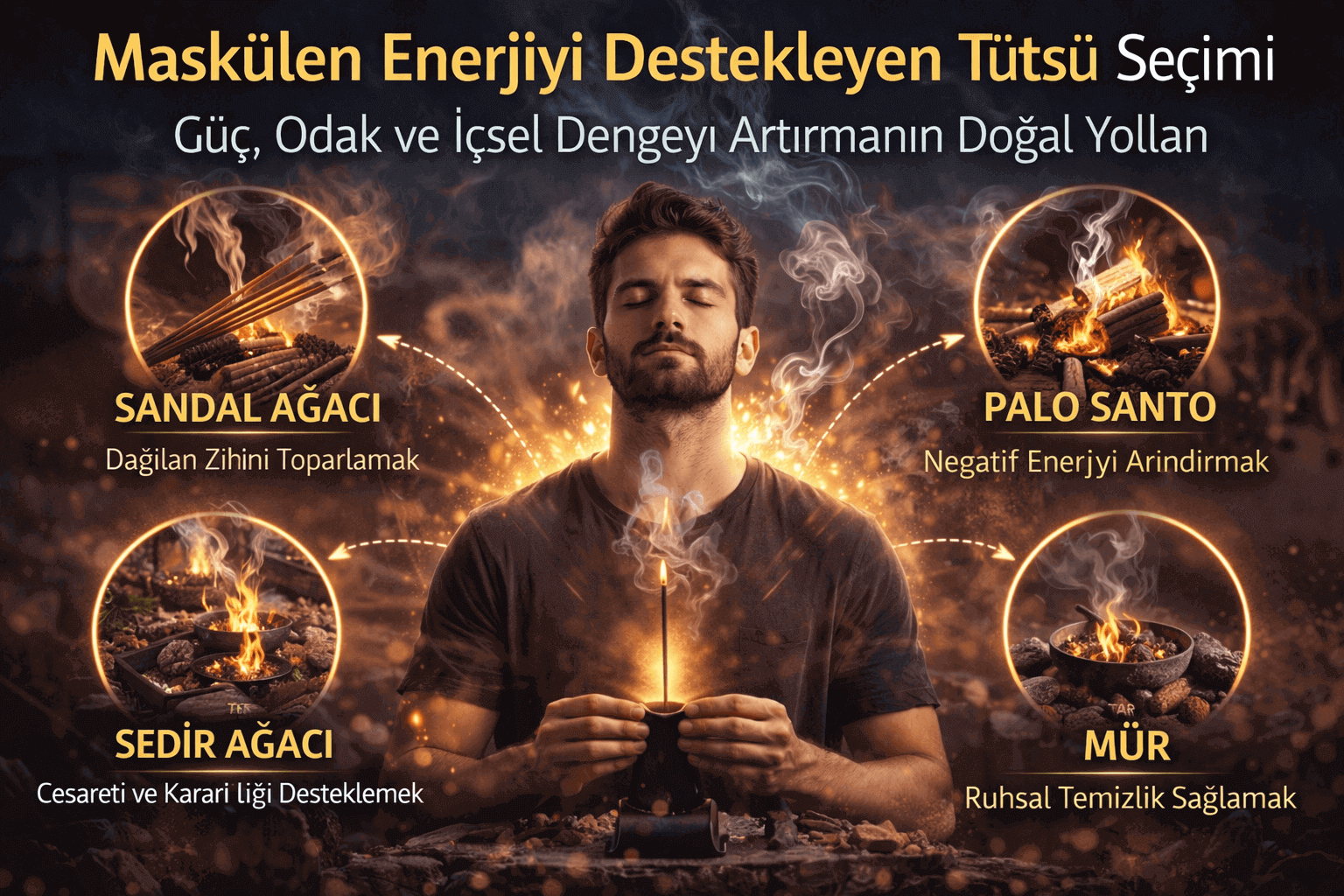 Maskülen Enerjiyi Destekleyen Tütsüler | 7 Güçlü Koku