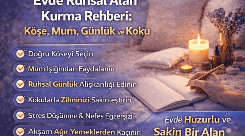 Evde Ruhsal Alan Kurma Rehberi: Köşe, Mum, Günlük ve Koku
